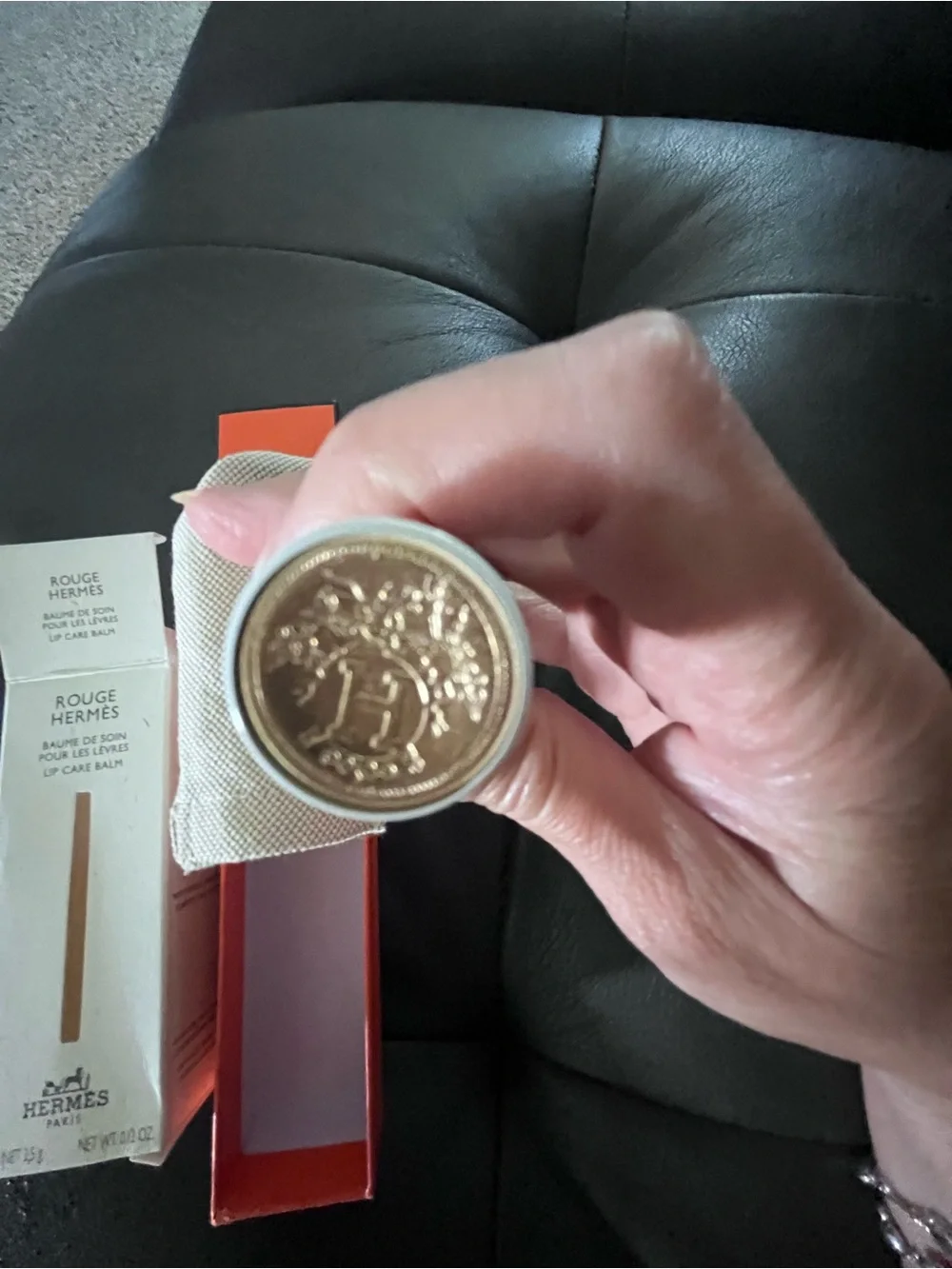 Hermès Rouge Hermès Lip Care Balm - Giftable W/ Box & Dusty